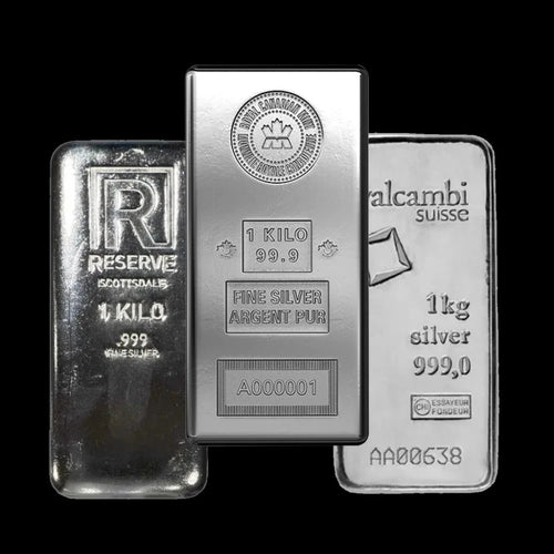 1 Kilo Silver Bar - Random Brand - Summit Metals