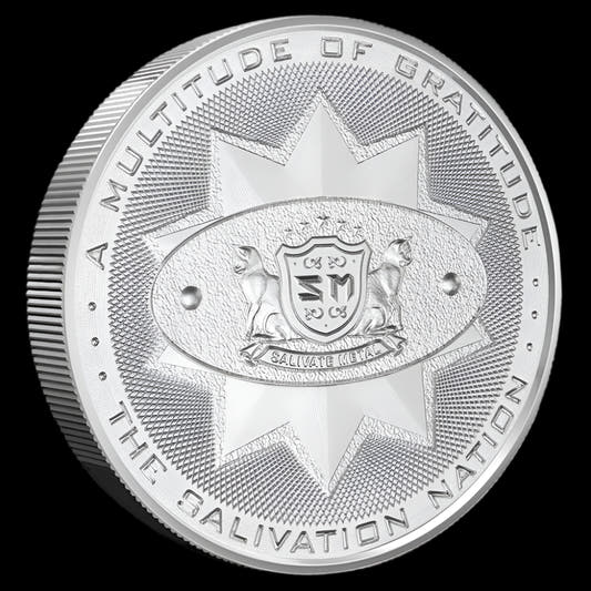 Salivate metals round reverse side