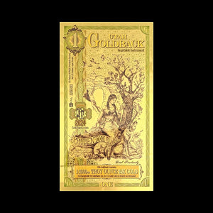 1 Utah Goldback Gold Note