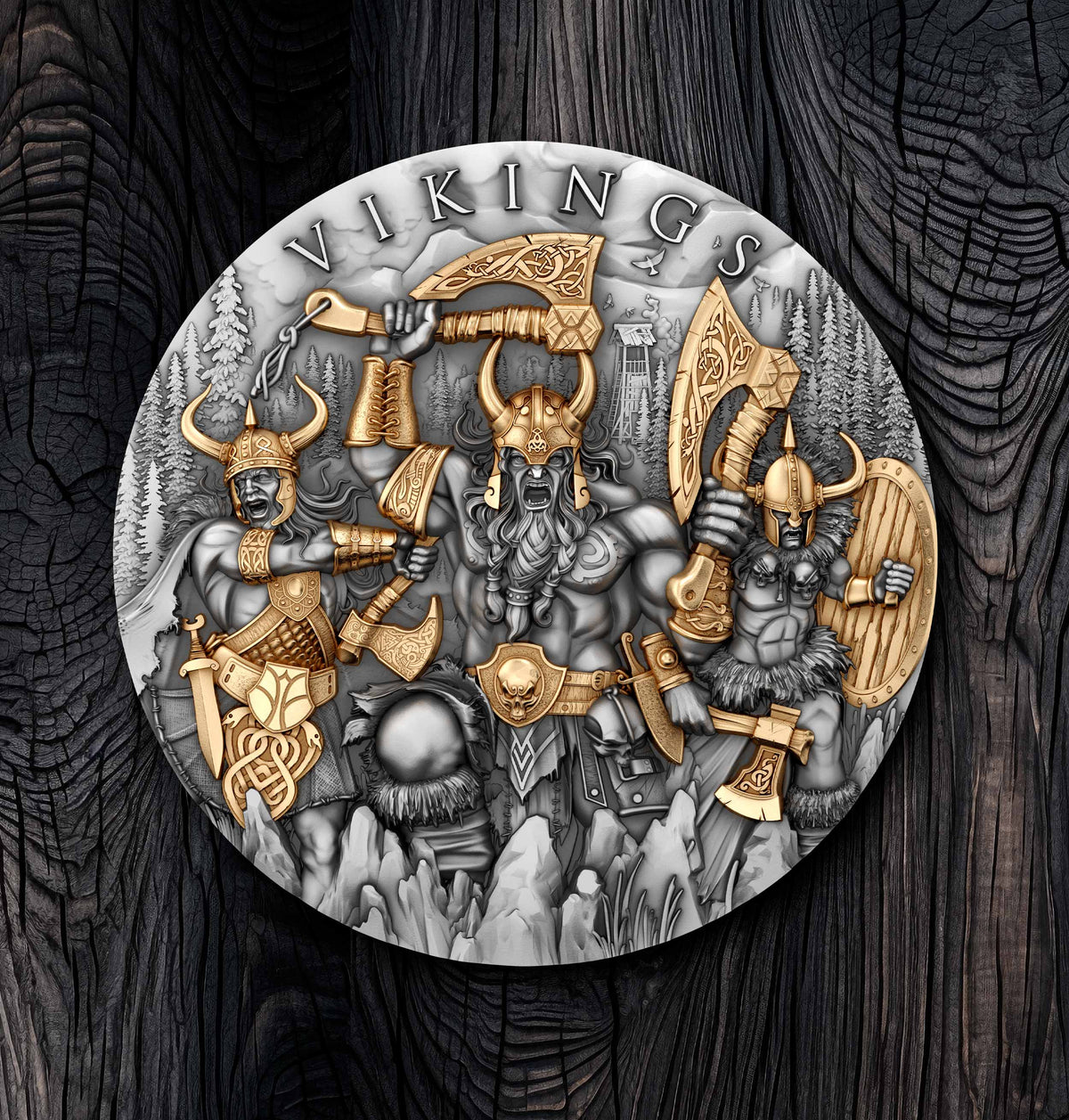 Vikings 2 oz Silver Coin 2024 – T&S Coin (image 3)