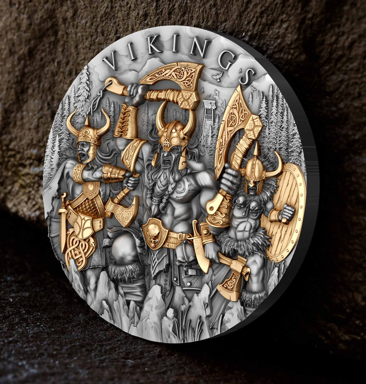 Vikings 2 oz Silver Coin 2024 – T&S Coin (image 4)