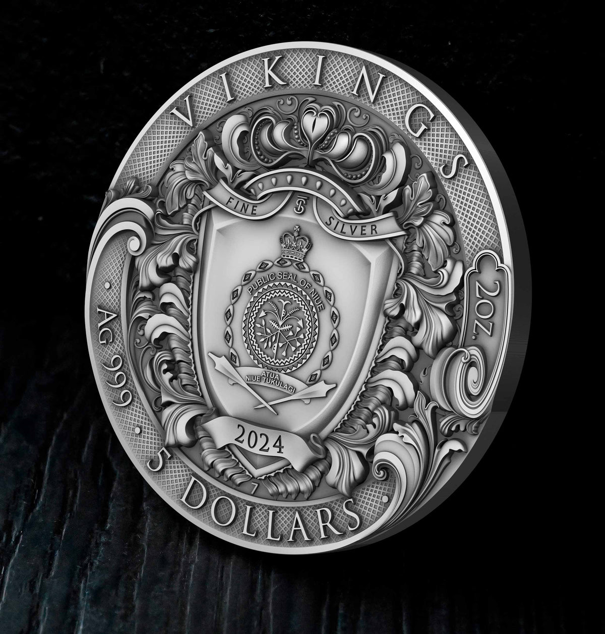Vikings 2 oz Silver Coin 2024 – T&S Coin (image 8)